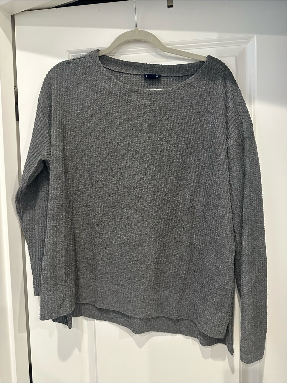 Splendid Gray Waffle Knit Pullover Sweater